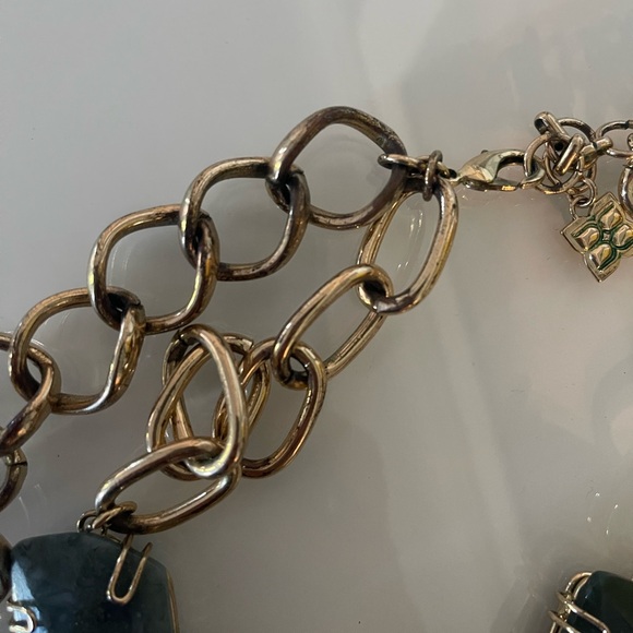 Statement Green BCBG necklace with Gold Hardware - Picture 9 of 12